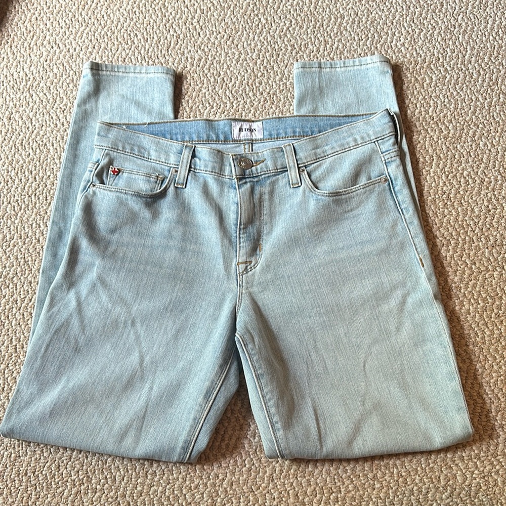 NWOT Hudson Natalie midrise ankle super skinny jeans 29 light wash